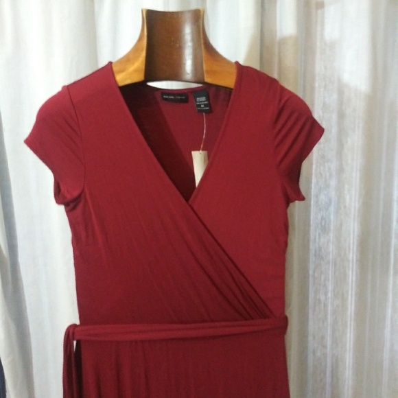 New York & Company Mock Wrap Dress M - Picture 2 of 4